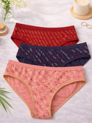 Women Hipster Panty Combo Pack of 3 Multicolor