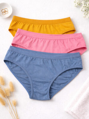 Women Cotton Stretch Hipster Panties Pack of 3 Multicolor