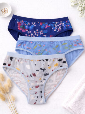 Ladies Skin Friendly Hipster Panty Pack of 3 Multicolor